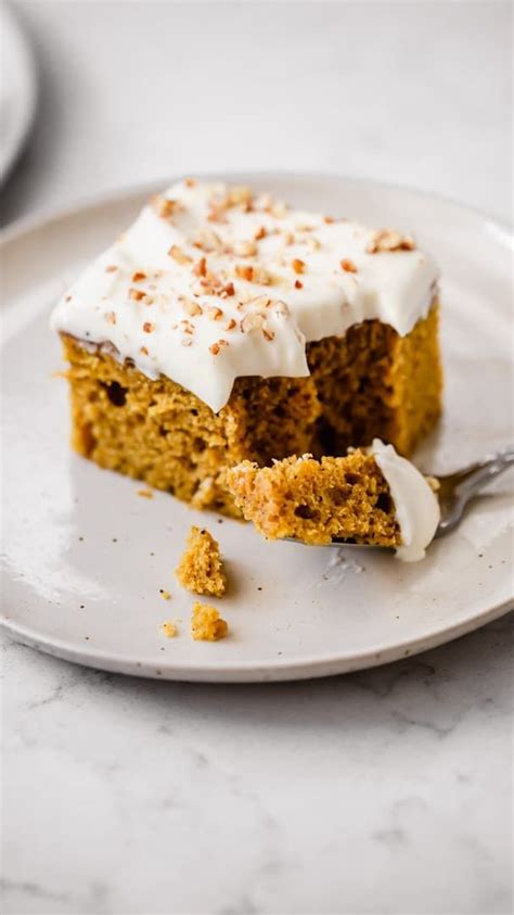 Brown Butter Pumpkin Sheet Cake With Maple Cream Cheese Frosting