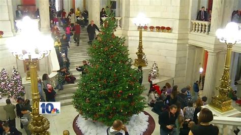 Ri Installs Artificial Christmas Tree In State House Rotunda Wjar