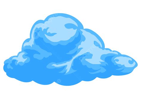 Gambar Vektor Ilustrasi Langit Awan Biru Awan Biru Kartun Awan Komik