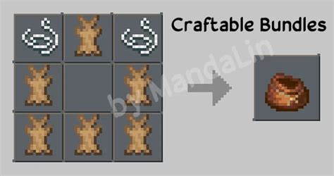 Craftable Bundles Unpackable Leather Minecraft Data Pack