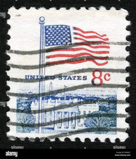 Us Postage Stamp American Flag Stock Photo Royalty Free Image