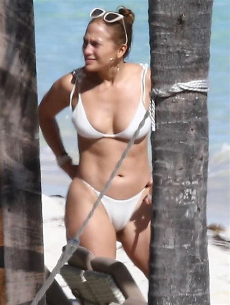 Jennifer Lopez Spotted In A White Bikini In Turks And Caicos Luvcelebs
