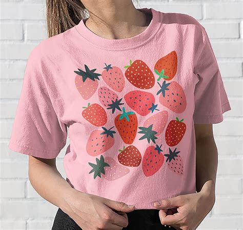 Strawberry Shirt Strawberry Clothes Strawberry Top Garden Etsy