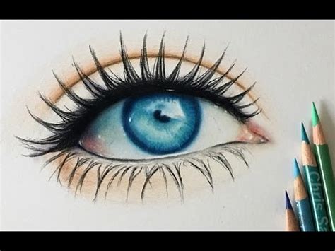 How to draw cat eyes with coloured pencil | realistic. How to draw, shade a realistic eye with teardrop | Step ...