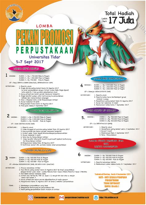 Contoh Brosur Promosi Perpustakaan Gambaran