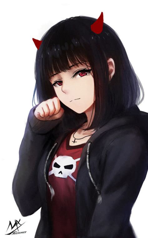 Download Devil Cute Anime Girl Art Wallpaper 800x1280 Samsung