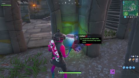 Fortnite Fortbyte 50 Accessible At Night Time Inside Mountain Top