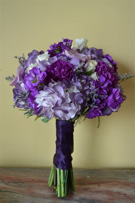 Purple Bridesmaid Bouquets Flower Bouquet Wedding Purple Wedding Theme
