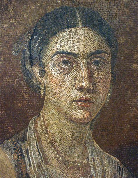 Roman Mosaic Of A Woman Discovered In Pompeii Pre Ad X