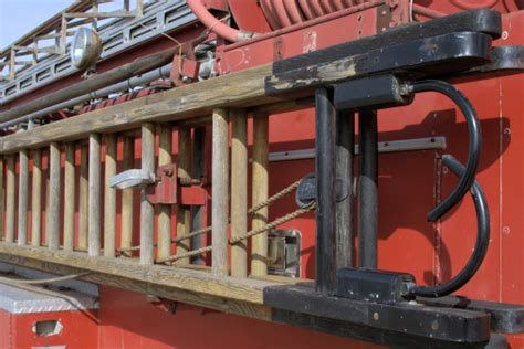Wood Ladder On Vintage Firetruck Stock Photo Download Image Now Istock