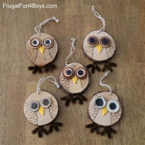 How To Make Adorable Wood Slice Owl Ornaments And An Owl Tree Owl
