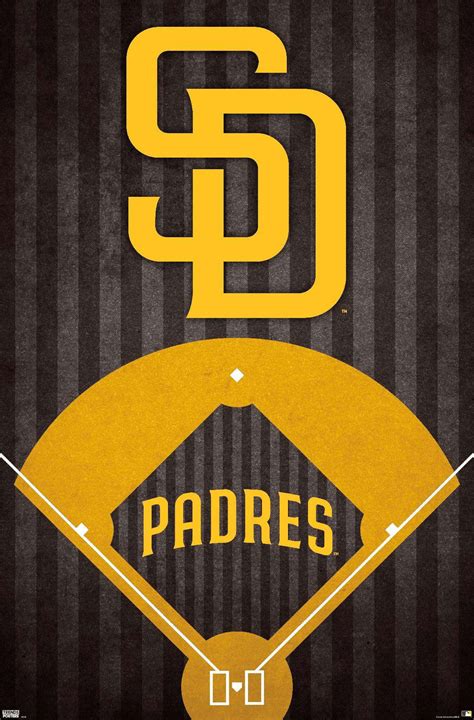 Mlb San Diego Padres Logo Wall Poster 22375 X 34