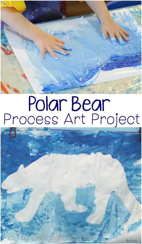 Polar Bear In The Snow Preschool Art Project Preschool Art Projects