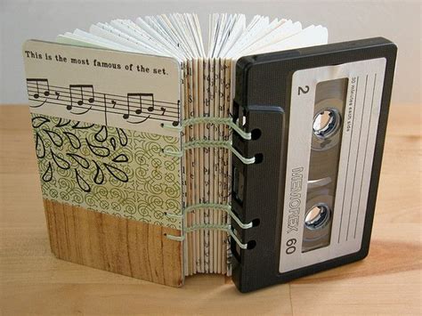 Cassette Tape Book Green Collage Book Making Bookbinding Cassette