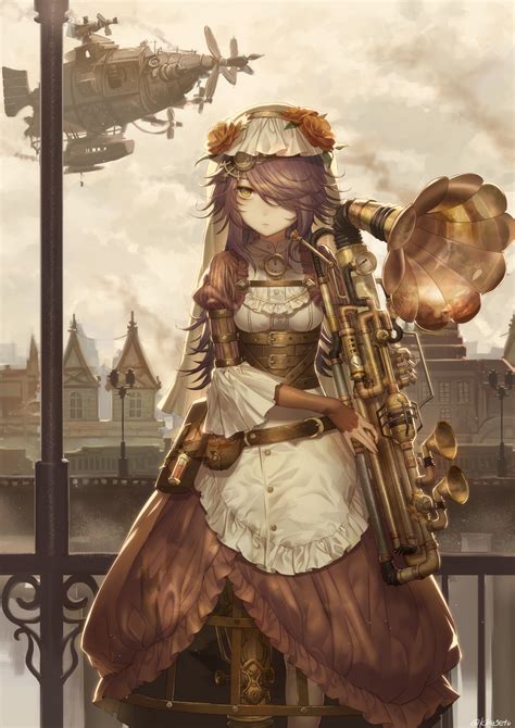 Anime Girl Wallpaper Alien Space And Steam Punk