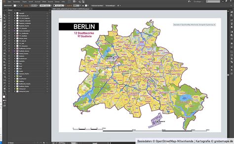 Ein stadtplan offenbart auch den berlinern ausflugsmöglichkeiten oder alternative routen und offeriert ganz neue, unvertraute blicke auf die stadt. Berlin Stadtplan Vektor Stadtbezirke Stadtteile Topographie
