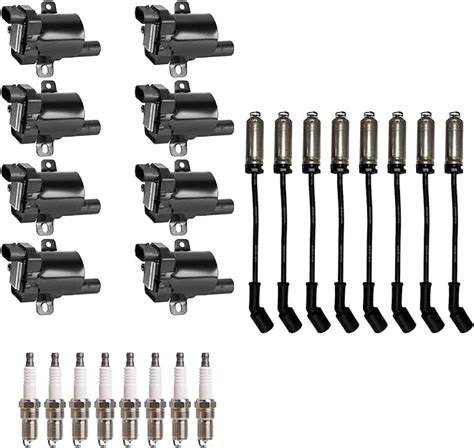 Ena Set Of 8 Round Ignition Coil Pack And Platinum Spark