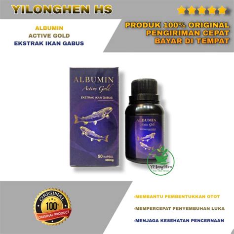 Jual Albumin Active Gold Ekstrak Ikan Gabus Kapsul Saripati Ikan Gabus