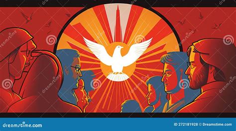 Illustration Of Pentecost Sunday Holy Spirit Dove Holy Spirit And