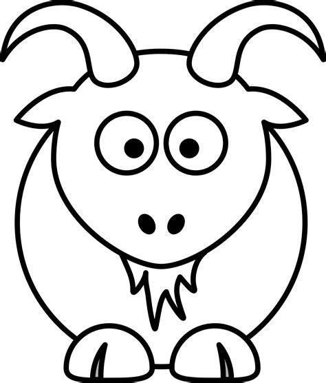 Goat Clipart Black And White