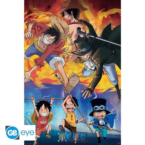 One Piece Poster Maxi 915x61 Ace Sabo Luffy Abysse Corp