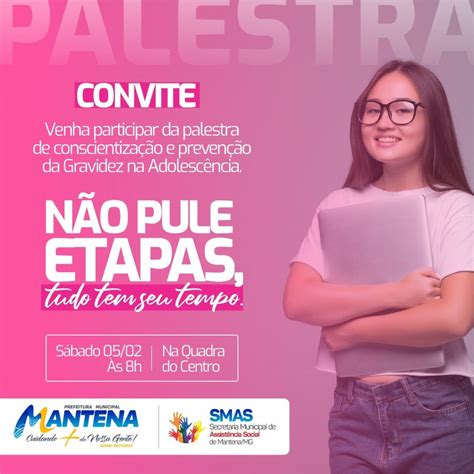 Semana Nacional de Prevenção da Gravidez na Adolescência Prefeitura Municipal de Mantena