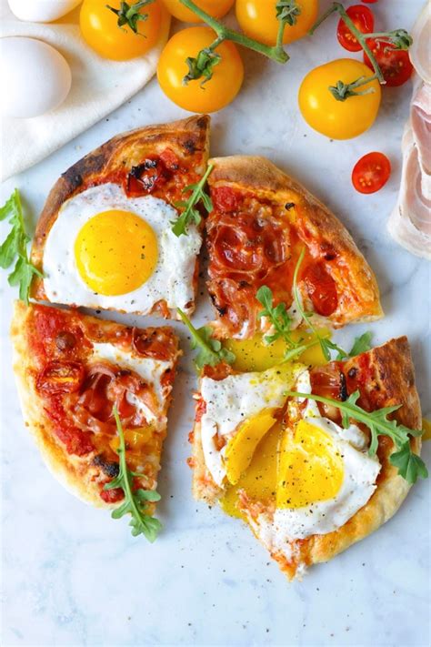 Egg And Pancetta Breakfast Pizza Delallo