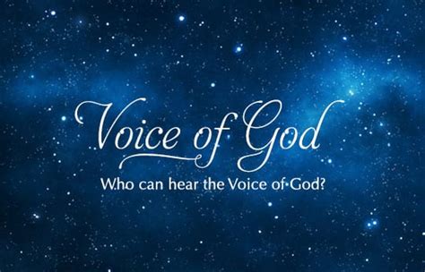 Voice Of God — Who Can Hear The Voice Of God Neverthirsty
