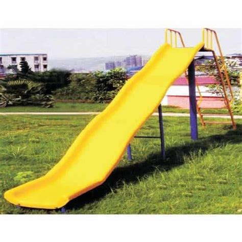 Yellow Pvc Double Wave Playground Slide Age Group 3 10 Year Outdoor