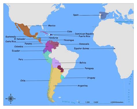 Printable Map Of Spanish Speaking Countries Free Printable Download
