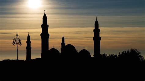 Quba Mosque Sunset Outlying Environs Medina Stock Footage Video