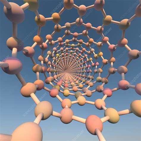 Carbon Nanotube Molecular Model Stock Image F0340024 Science