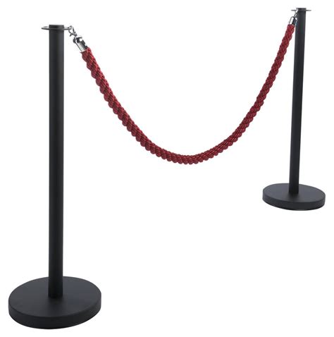 Red Queue Rope And Stanchion Post With 4 Way Adapter