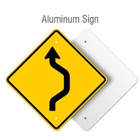 One Lane Double Reverse Curve Right Sign Claim Your 10 Discount