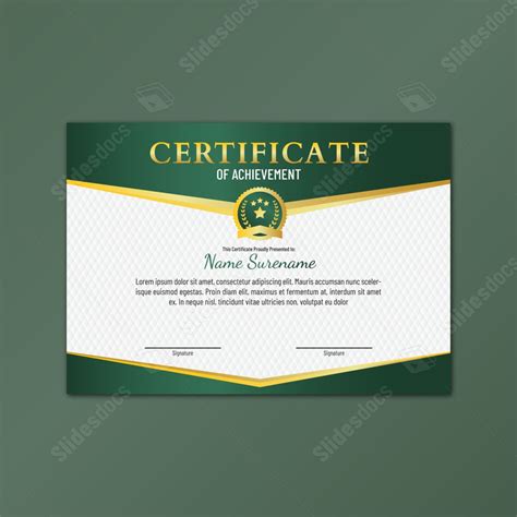 Golden Gold Certificate Recognition Appreciation Course Certificates