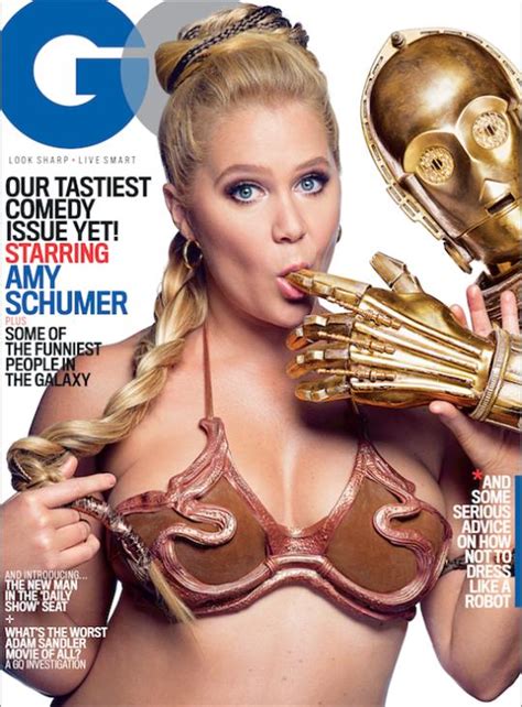 Amy Schumer In Bed With R2d2 Dons Leia’s Metal Bikini For Gq
