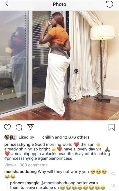 Princess Shyngle Shares Another Wild And Hot Photo On Instagram And Moesha Boduong Reacts