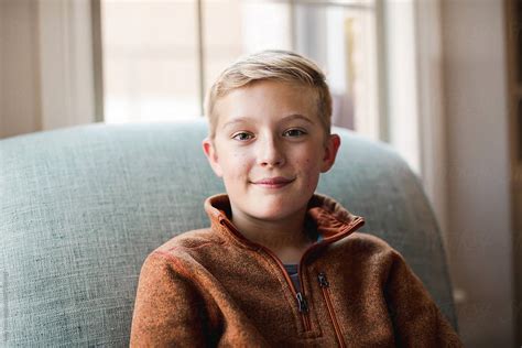 Portrait Of A Happy Confident Preteen Boy By Stocksy Contributor