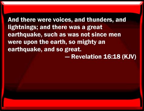 Revelation 1618 And There Were Voices And Thunders And Lightning