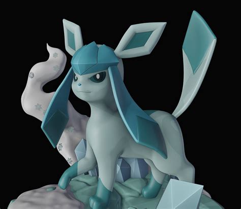 glaceon pokemon 3d model 3d printable cgtrader