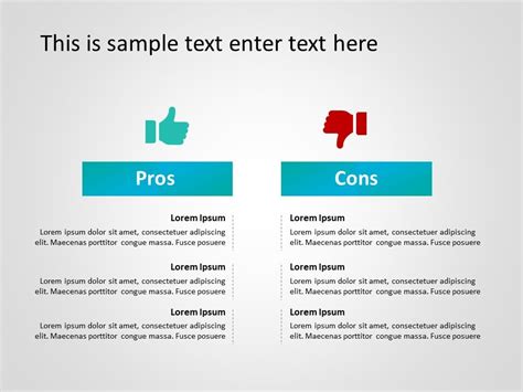 Pros And Cons Powerpoint Template Powerpoint Templates Powerpoint