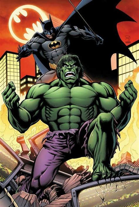 Batman Vs Hulk Art By Dave Beaty Colors By Bill Farmer Hulk Art