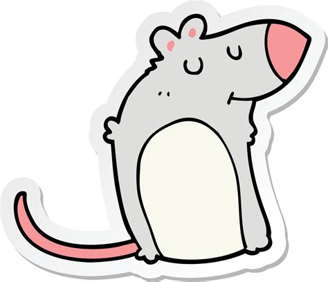 Sticker Of A Cartoon Fat Rat 11713114 Vector Art At Vecteezy