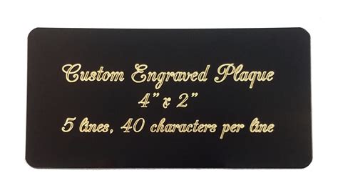 Personalized Custom Engraved Brass Plaque Name Plate Art Etsy