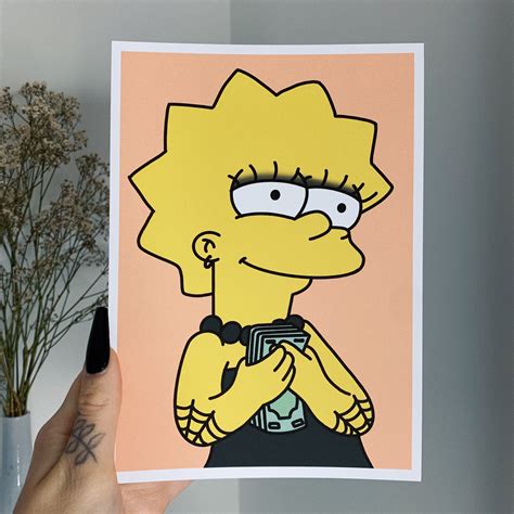 Original Lisa Simpson Print A5 A4 6x4 Wall Art Etsy