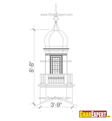 Onion Shaped Cupola With Pointed Arrow Finial Gharexpert