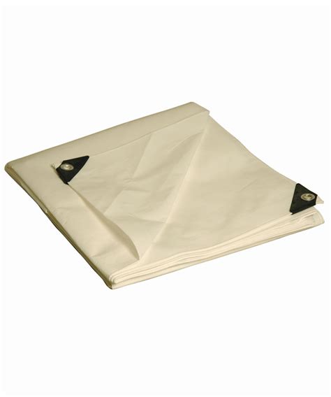 White Heavy Duty Poly Tarps Durable Water Resistant