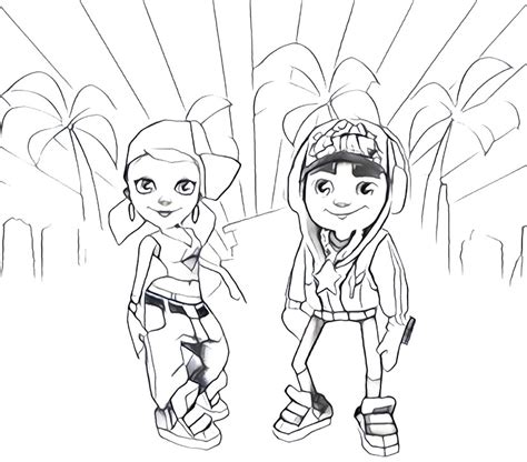 Subway Surfers Coloring Pages Coloring Nation