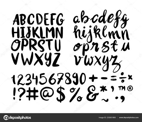 1 2 3 4 5 6 7 8 9 10. Modern Calligraphy Lowercase Alphabet Handdrawn Abc ...