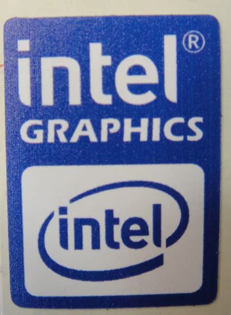 Intel Graphics Sticker Logo Decal For Laptopdesktop Pc Deep Blue
